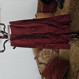 Jessica McClintock Burgundy Maxi Skirt